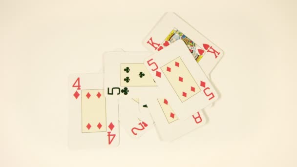 Casino and playing cards animation — Stock Video