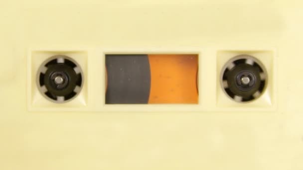 Old audio cassette tape — Stock Video