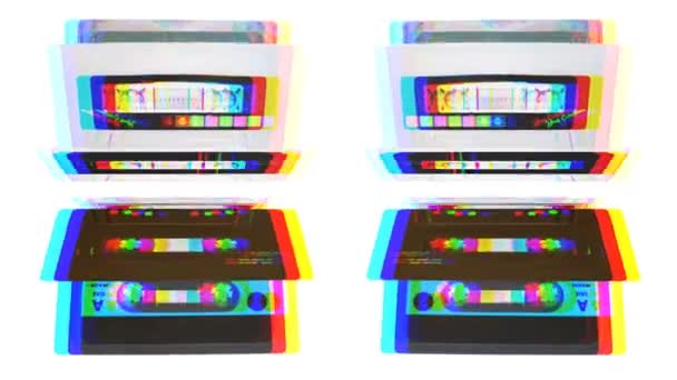 Effet 3d des vieilles cassettes audio inversées — Video