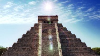 chichen Itza, Meksika Timelapse mayan ruins.