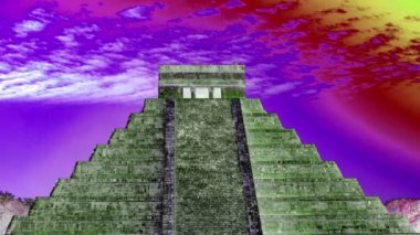 chichen Itza, Meksika Timelapse mayan ruins.