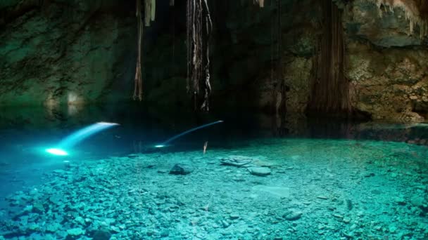 Timelapse of a cenote in mexico. — Stock Video