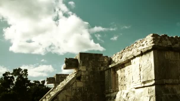 Timelapse das ruínas maias em Chichen itza, México . — Vídeo de Stock