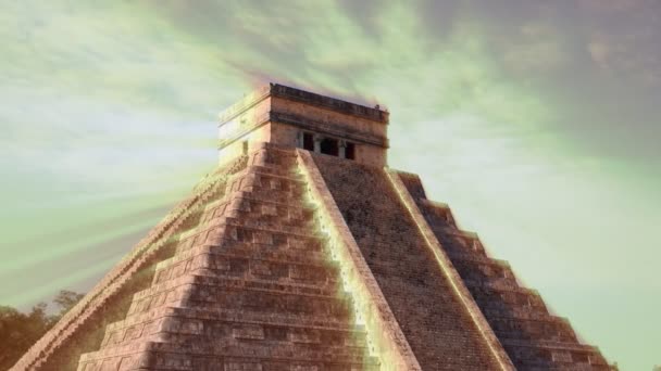 チチェン ・ イッツァ メキシコのマヤのタイムラプス遺跡します。. — ストック動画