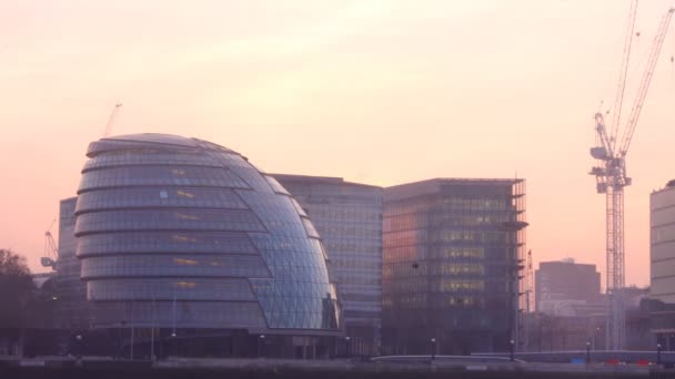 Ayuntamiento al atardecer, Londres — Vídeos de Stock