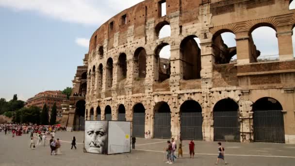 Timelapse ünlü Kolezyum, Roma, İtalya — Stok video