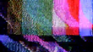 eski bir televizyon yakalanan statik ve elektronik gürültü