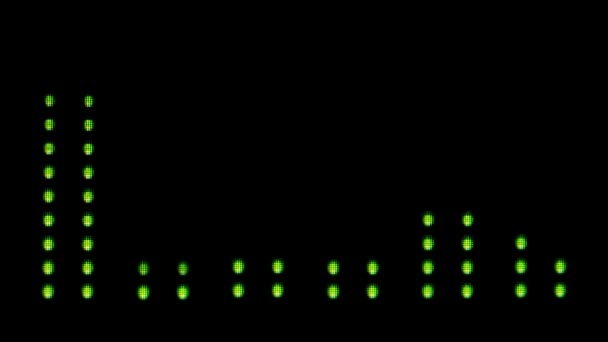 Grafische equalisers van muziek en audio analyse clip — Stockvideo