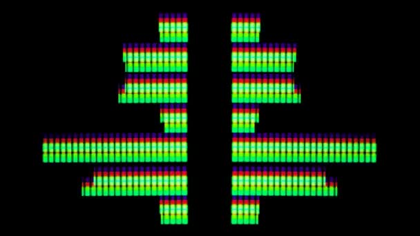 Müzik grafik dengeleyicilerimiz ve ses analizi klibi — Stok video