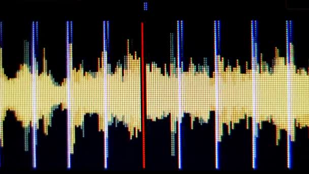 Ecualizadores gráficos musicales y clip de análisis de audio — Vídeos de Stock