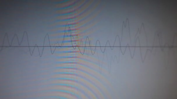 Musik-Grafik-Equalizer und Audio-Analyse-Clip — Stockvideo
