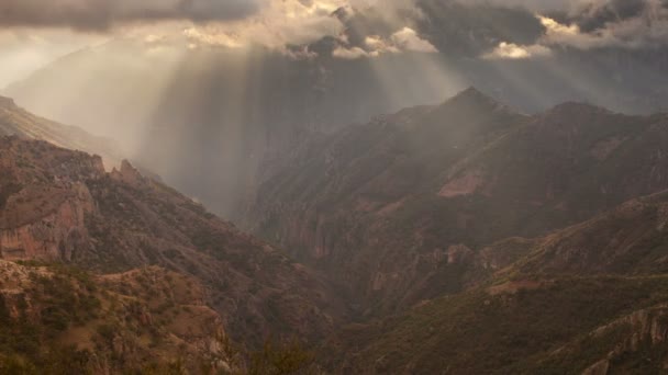 Timelapse niesamowite miedziany Kanion (Barrancas del Cobre) — Wideo stockowe