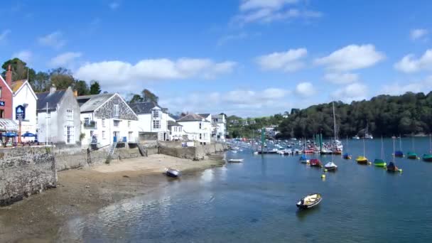 Timelapse malowniczego portu miejscowości padstow na wybrzeżu Kornwalii, Anglia — Wideo stockowe