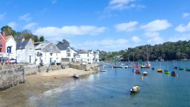 Timelapse da pitoresca vila portuária de padstow na costa da cornwall, Inglaterra — Vídeo de Stock