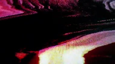 Eski bir televizyondan ses ve statik ve elektronik ses kaydı