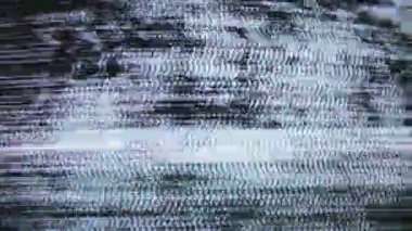 Eski bir televizyondan ses ve statik ve elektronik ses kaydı