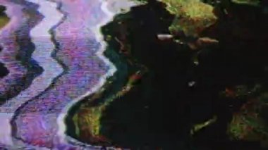 Eski bir televizyondan ses ve statik ve elektronik ses kaydı