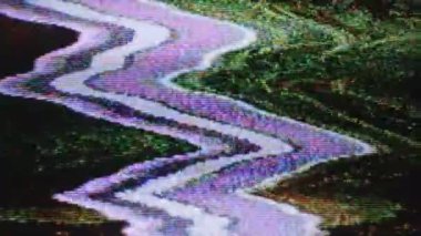 Eski bir televizyondan ses ve statik ve elektronik ses kaydı