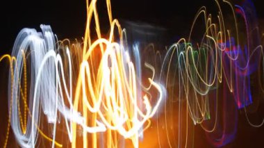 soyut filme ışıklar, görsel döngü