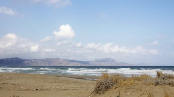 Vista de la costa en Creta, Grecia — Vídeos de Stock