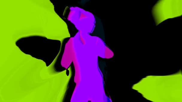 Sexy dancer sombra, silhueta — Vídeo de Stock