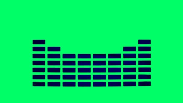 Ecualizador gráfico de alta fidelidad con un borde funky sucio — Vídeo de stock