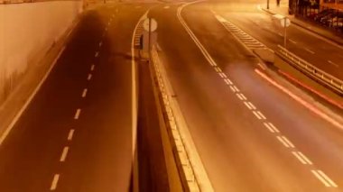 otoyolda timelapse sahne gece zaman trafik acele