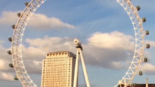 Het london eye millenium wiel — Stockvideo