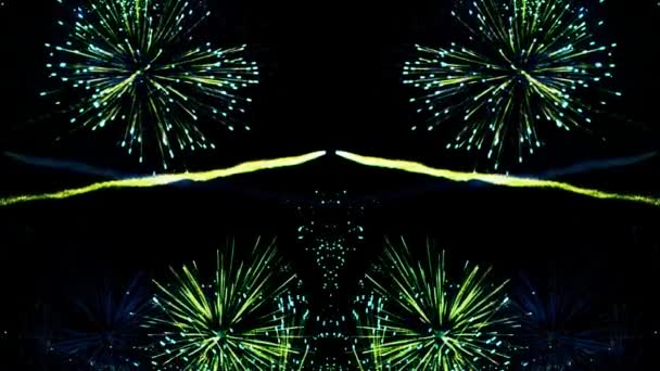 Affichage de feux d'artifice colorés 