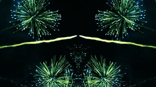 Affichage de feux d'artifice colorés — Video