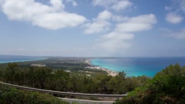 formentera, İspanya ada üzerinde bakan timelapse