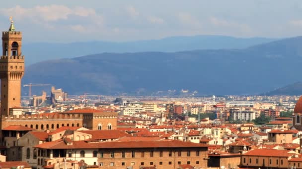 Timelapse Floransa Skyline, İtalya — Stok video