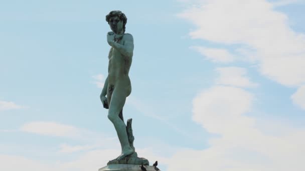 Статуя Давида во Флоренции — стоковое видео