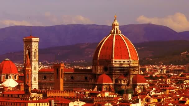 Timelapse skyline Флоренція, Італія — стокове відео