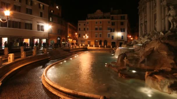 Timelapse de la famosa fuente de fontana di trevi en roma, italia — Vídeo de stock