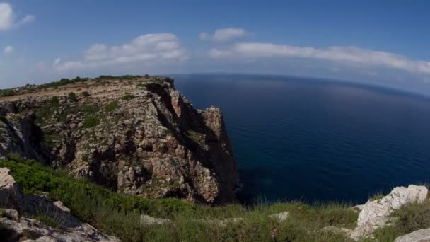 The rugged coastline of the island of formentera, spain — Stock Video