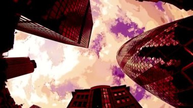 İsviçre (Kornişon) bina yeniden yakalama gökyüzüne bakarken vurdu balıkgözü Londra'da