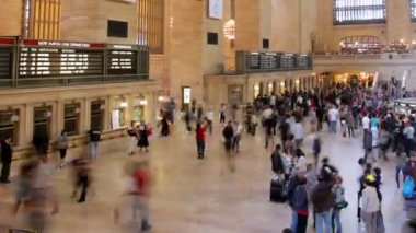 new york grand central istasyonu, taşıt kalabalıklar Timelapse