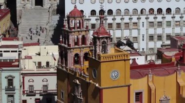 guanajuato, Meksika ikonik sarı kilisede Close-Up