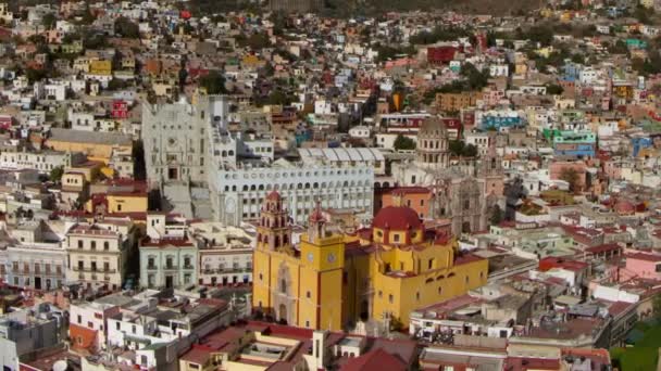 O belo horizonte da cidade de guanajuato, México . — Vídeo de Stock