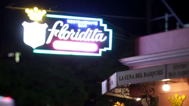 Timelapse van de beroemde floridita bar in havana — Stockvideo