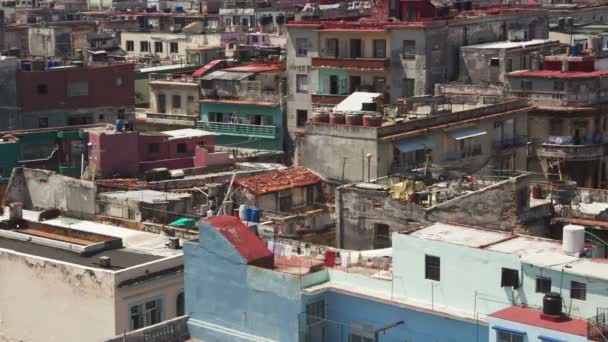 Timelapse of the havana skyline and coast, cuba — Stock Video