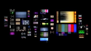 hd film ve tv gösterilen ekranlar dijital animasyon ile ilgili statik bozulma ve geri sayımlar