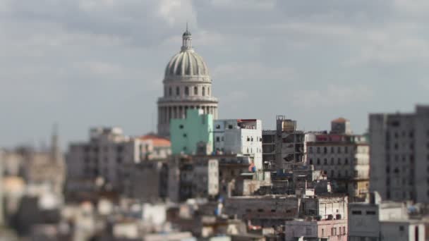 Timelapse havana panoramę i capitolio budynku, Kuba — Wideo stockowe