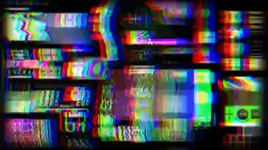 hd film ve tv gösterilen ekranlar dijital animasyon ile ilgili statik bozulma ve geri sayımlar