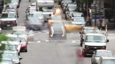 trafik ve nyc, Amerika ile Manhattan sokak sahnesi