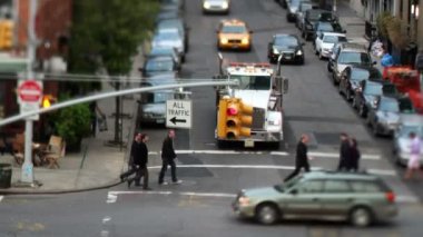 trafik ve nyc, Amerika ile Manhattan sokak sahnesi