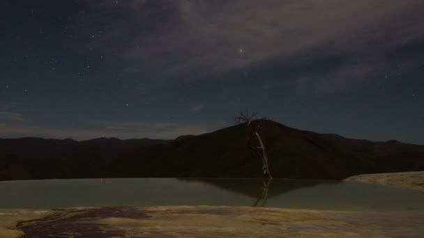 Timelapse στο μοναδικό και όμορφο τοπίο του hierve al aqua — Αρχείο Βίντεο