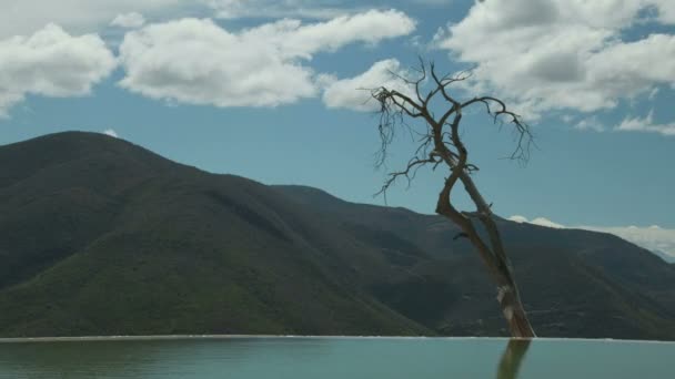 Timelapse унікальних і красивих краєвид hierve al aqua — стокове відео