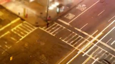 uzun pozlama timelapse ateş trafik ile manhattan sokak sahnesi